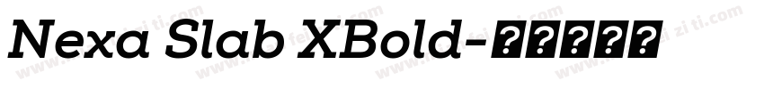 Nexa Slab XBold字体转换
